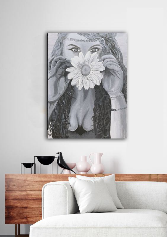 Hippie Girl Original Painting and Prints